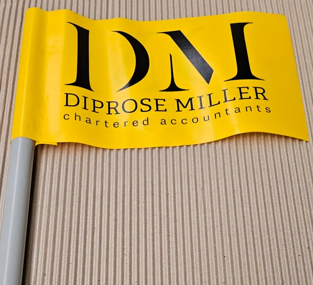 Screen printed PVC promotional flag