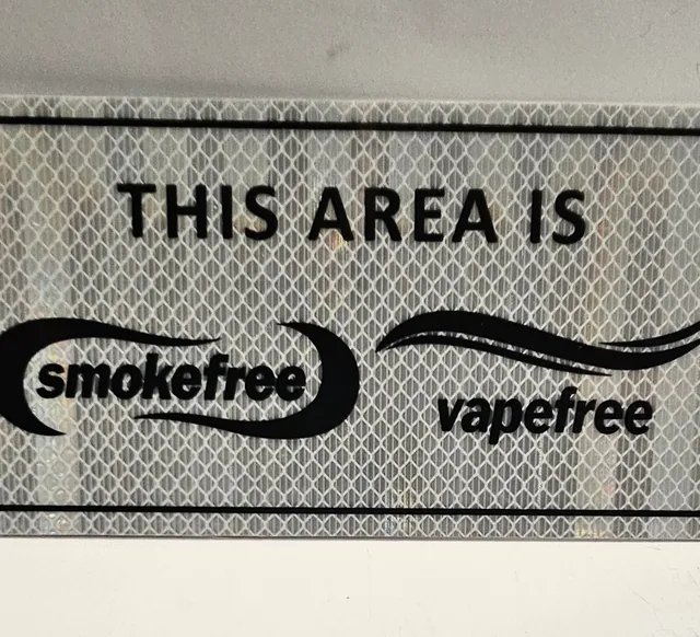 Reflective screen printed safety sign